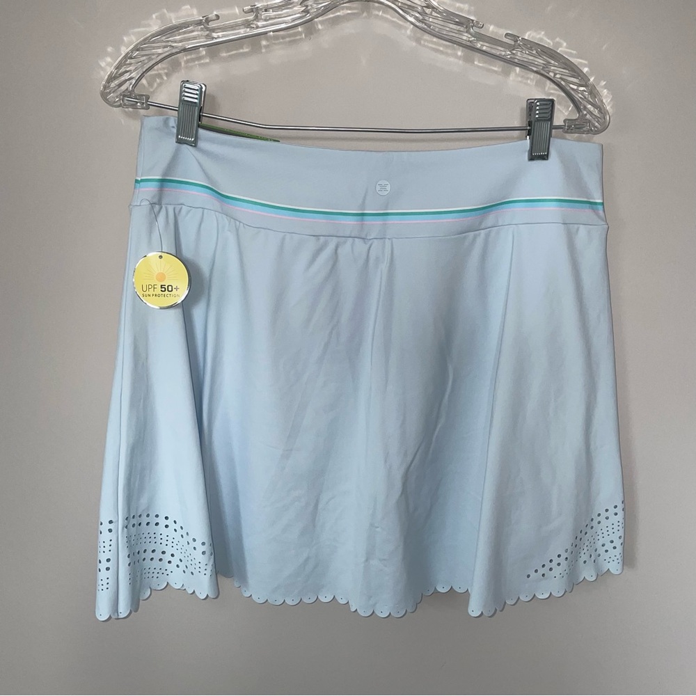 RBX Skort With Inner Shorts Women Size Large Golf Tennis Athleta Light Blue New - Picture 2 of 7